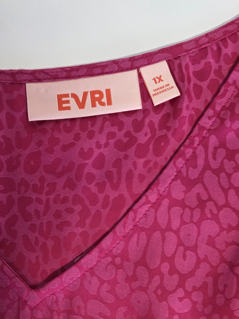 EVRI Raspberry V-Neck Peplum Tunic - Picture 10 of 12
